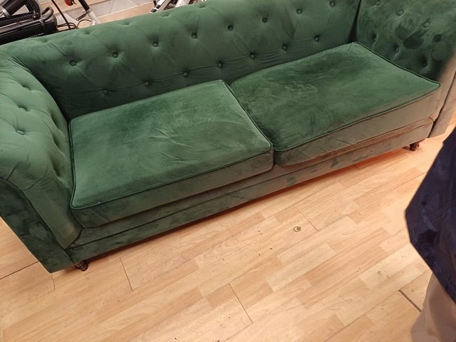 Preview of the first image of Couch for sale great condition no marks on itgreen.