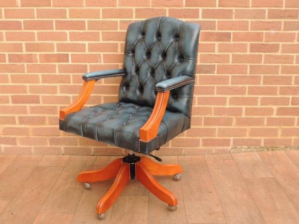 Image 5 of Gainsborough Chesterfield Chair with Yew Frame (UK Delivery)