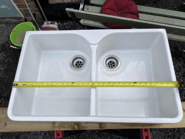 Image 3 of Double Butler Sink - 80x50x22cm