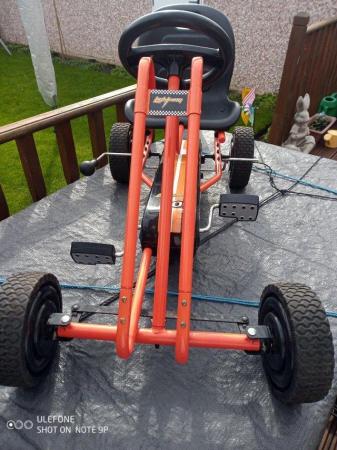 Image 2 of Hauck Lightning Go Kart Orange, used in VGC, suit 4/8 years