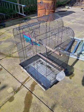 Image 2 of 2 bird cages 1 large 1 small need cleaning both good.