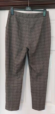 Image 2 of Primark grey checked trousers size 12