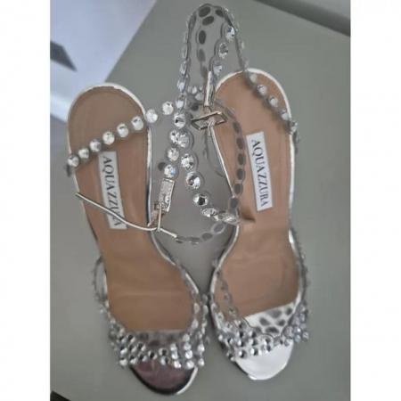 Image 2 of silver glitter aquazzura heels