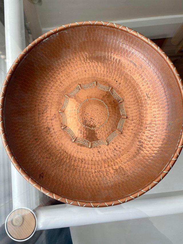 Preview of the first image of Copper hand beaton bowl by Borrowdale.