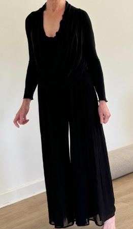 Image 1 of Dancing black trousers double layer, flared.