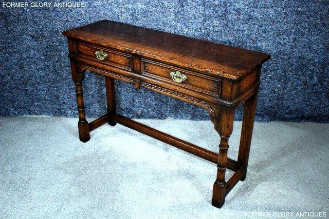 Image 3 of TITCHMARSH & GOODWIN OAK LAMP PHONE HALL CONSOLE TABLE STAND