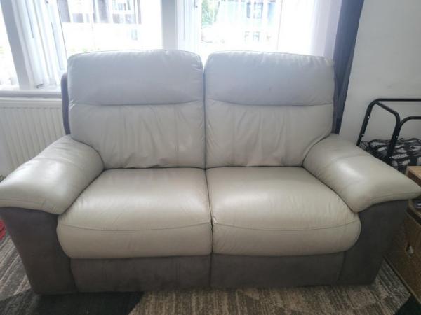 Image 1 of 2 two seater leather sofas
