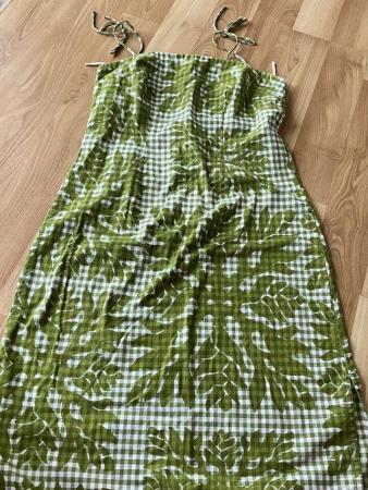 Image 3 of Vintage Manuheali'i Gingham Heliconia Quilt Print Dress Size