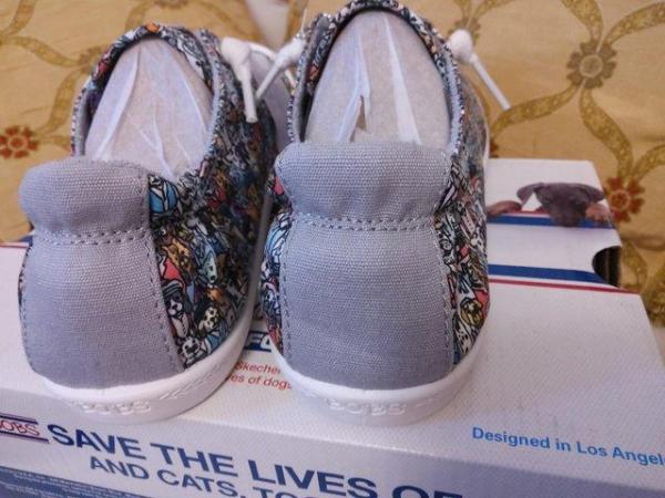 Image 3 of SKETCHERS , GIRLS SIZE 2.5 ,DESIGNER , DAPPY DAILY, DOGS.