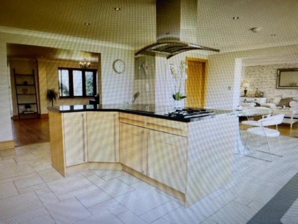Image 3 of Full Oak Kitchen with Black Granite Worktops and Appliances