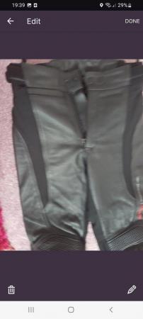 Image 3 of Leather motorbike trousers size 8 in great condition,,,,,,,,