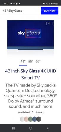 Image 1 of Sky glass 43" television