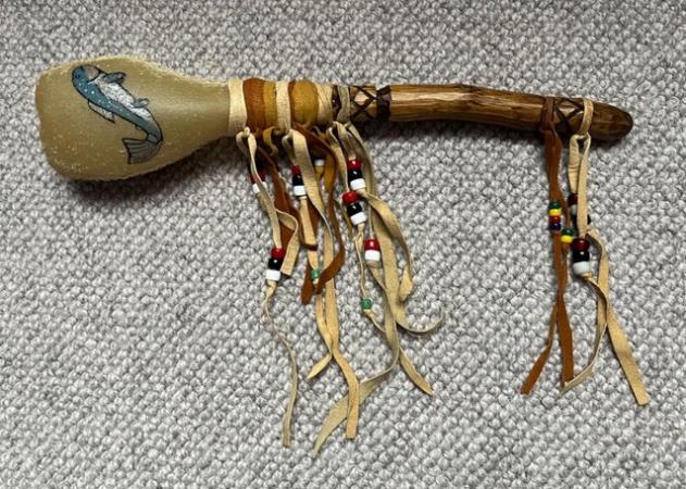 Image 2 of Unique shamanic ceremonial rattle with animal symbols