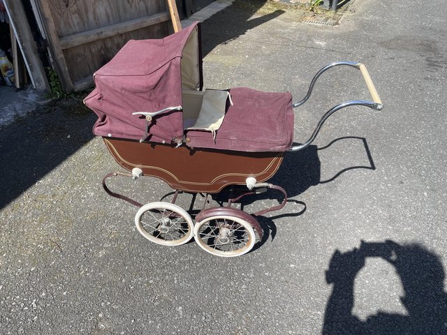 Preview of the first image of Vintage dolls pram for sale.