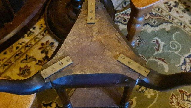 Image 14 of Georgian Mahogany Wig Stand, Barber's / Shaver's Stand
