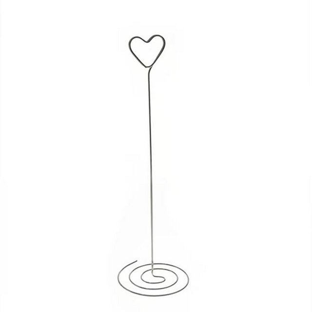 Preview of the first image of 11 silver heart table number holders brand new!.