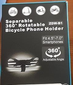 Preview of the first image of Mobile phone holder for bicycle - new - un-used - priced to.