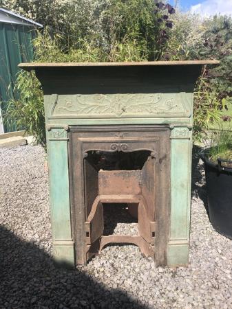 Image 1 of Antique Victorian Coalbrookedale Cast Iron Fireplace