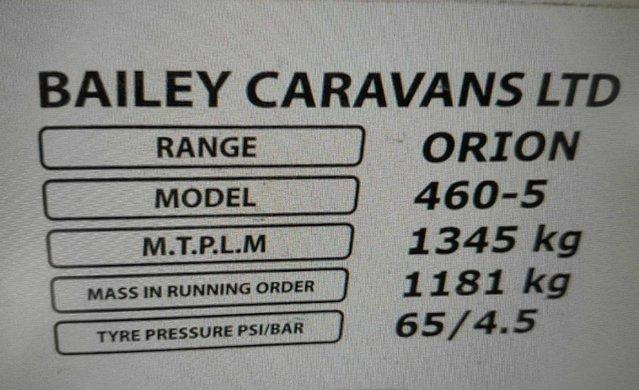 Preview of the first image of Bailey Orion 5 berth caravan and much more.