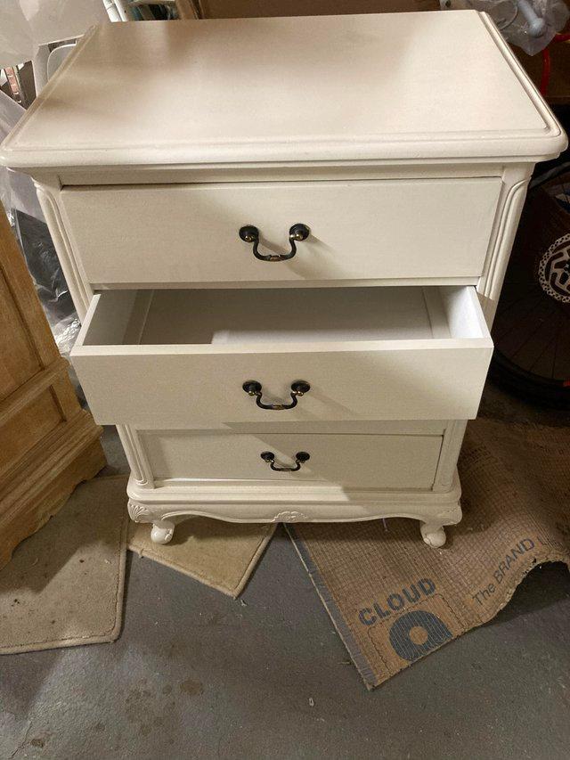 Preview of the first image of Painted Chest of drawers queen ann legs.