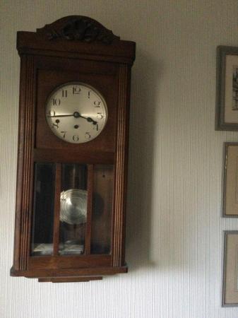 Image 2 of Antique wooden wall striking clock