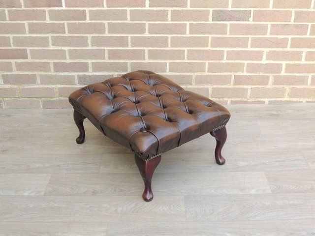 Preview of the first image of Chesterfield Brown Footstool (Delivery).