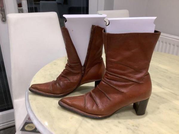 Image 1 of Ladies tan soft leather boots