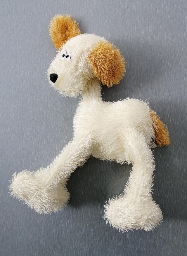 Preview of the first image of Richard Lang Crazy Dog Soft Toy. Full Height 13" (33cm)..