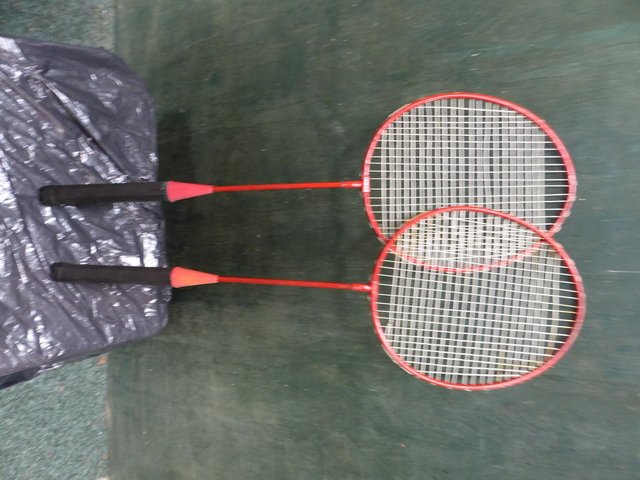 Preview of the first image of Four used Badminton Rackets.