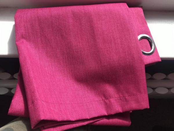 Image 2 of Eyelet Long Pink Blackout Curtains