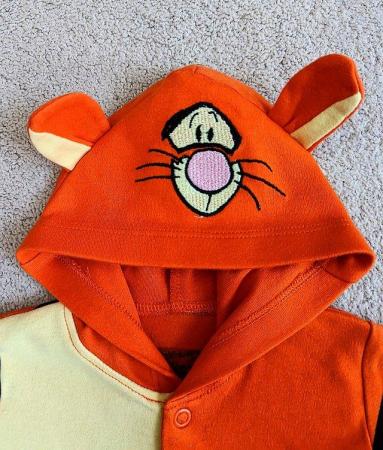Image 2 of Disney Tiger hooded Short Sleeve Romper, Baby up to 4.5 kg