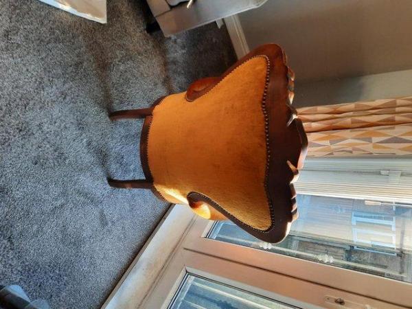 Image 1 of high back victorian winged chair.
