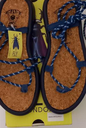 Image 1 of Fly Lace-up Sandals Blue Size 7 New