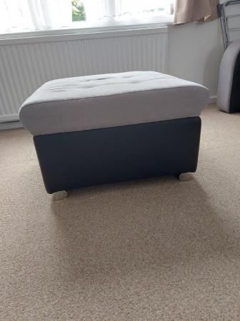 Image 1 of Sofa bed with storage and footstool