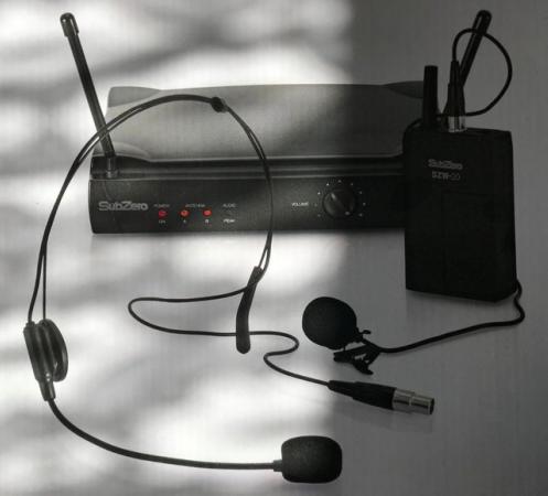 Image 1 of The SubZero SZW-20 Lavalier and Headset Wireless Microphone