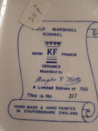 Image 3 of Field Marshall Rommel Kevin Francis Ceramics 317