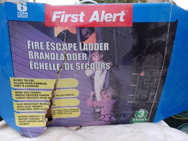 Preview of the first image of Fire escape folding ladder.