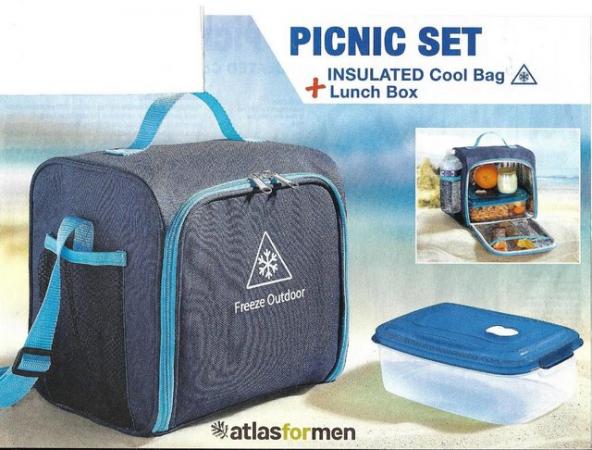 Image 2 of NEW Picnic Set Insulated Cool Bag + Lunch Box