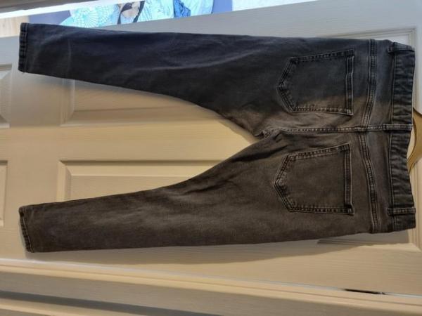 Image 2 of mens charcoal/black skinny jeans 32R