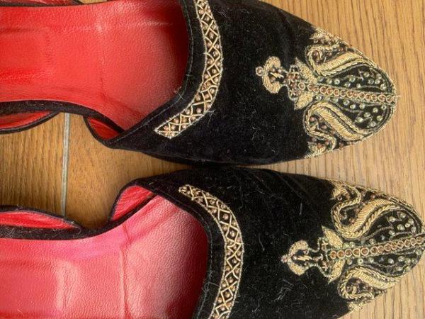 Image 3 of Agnes B Embroidered suede shoes