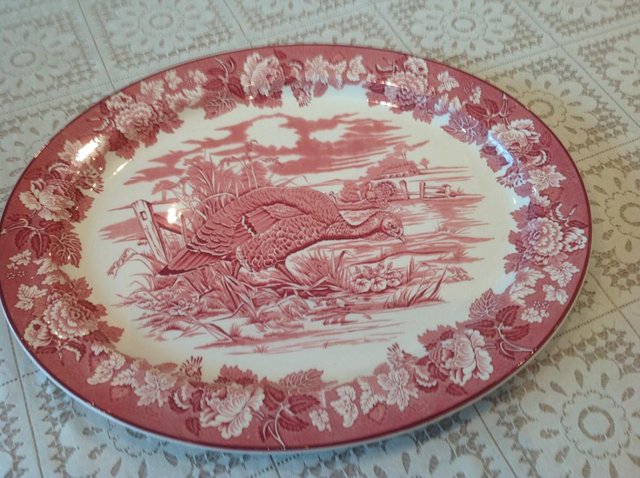 Preview of the first image of 1930's Turkey Plate made by Woods 'Burslem'.