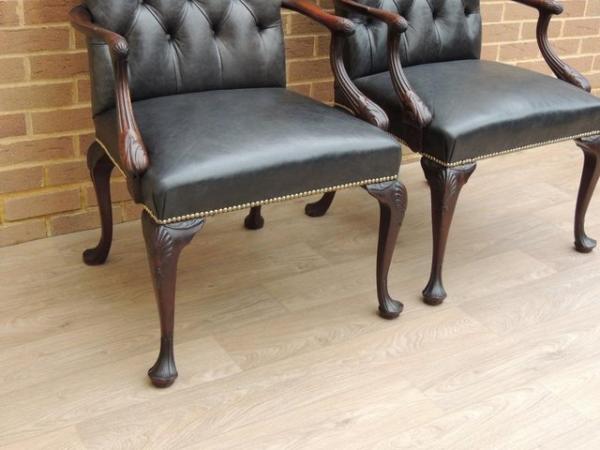 Image 4 of Pair of Antique Chesterfield Library Chairs (UK Delivery)