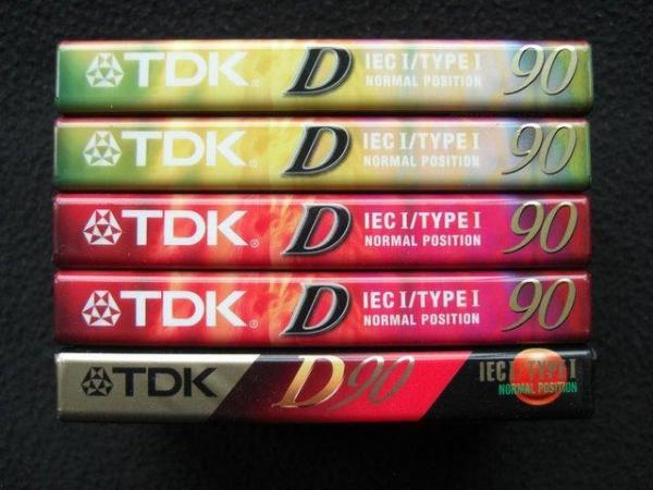 Image 2 of 5 TDK D90 audio cassettes unused and unopened