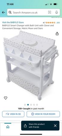 Image 2 of Baby changing table with bath