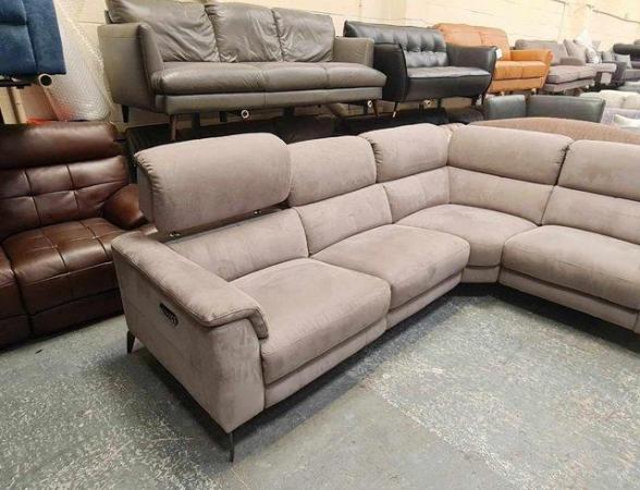 Image 7 of Illinois toronto charcoal fabric recliner corner sofa
