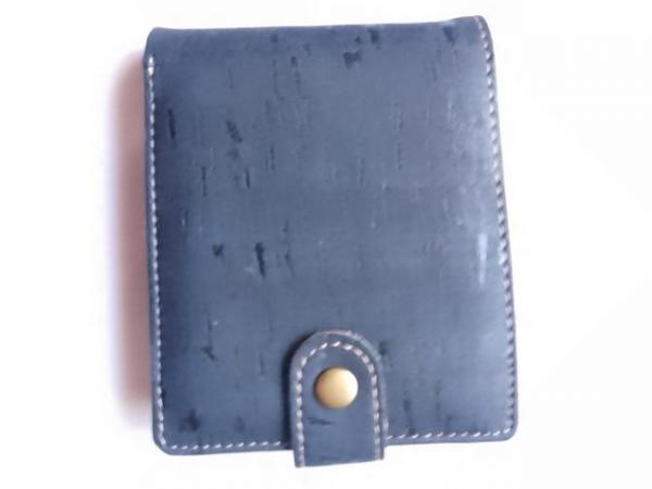 Image 2 of Mens wallet - Blue leather with cork-style interior. Perfect