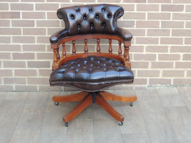 Preview of the first image of Chesterfield Captains Vintage Chair (UK Delivery).