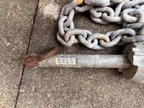 Image 3 of Galvanised Folding Grapnel Anchor with chain