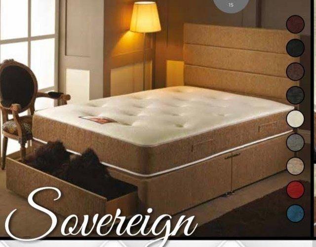 Preview of the first image of 4 FOOT/DOUBLE SOVEREIGN 1000 POCKET DIVAN BED FULL PACKAGE.