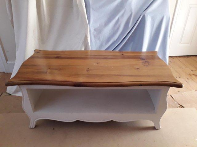 Preview of the first image of LARGE PINE PAINTED COFFEE TABLE.